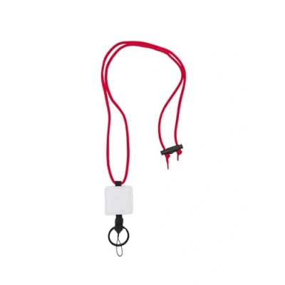 Image of Nike Sportswear Premium Convertible Lanyard Unisex Keyring, Size: One Size, University red/white