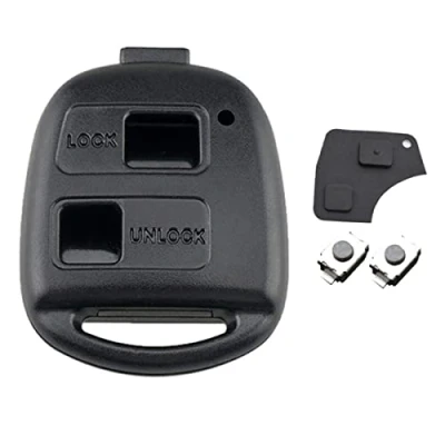 Image of Key Fob Case Replacement for Toyota Yaris Corolla Avensis RAV4 Celica Camry Echo Prado Alphard ,Car Remote Cover Repair Kit With Rubber Pad (NO Blade)