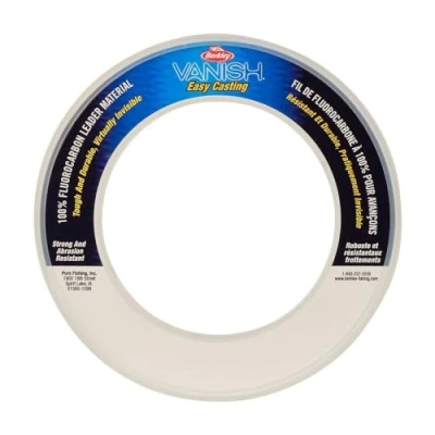 Image of Berkley Vanish® Leader Material Coil, Clear, 30lb 13.6kg, 30yd 27m Fluorocarbon Fishing Line, Suitable for Saltwater Environments