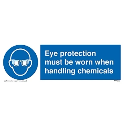 Image of Eye protection must be worn when handling chemicals