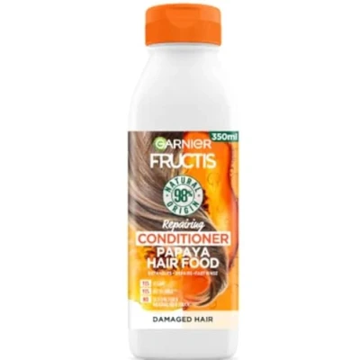 Image of Hair Conditioner Garnier Fructis Food Papaya, For Damaged Hair, Vegan, Recycled And Recyclable, 98% Natural, NO SELICONE, 350 ml