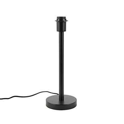 Image of Qazqa Modern Table lamp I Light Black Without Shade Simplo Suitable for LED E27 1 Steel Bedroom