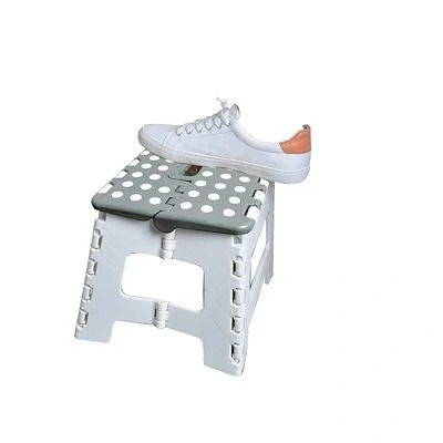Image of Lakeland Strong Folding Step Stool Grey Non Slip Feet Grippy Surface Holds 150kg