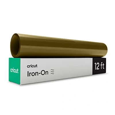 Image of Cricut Iron On Gold 3.6m (12ft) Heat Transfer Vinyl Roll (HTV) for use with All Cutting Machines