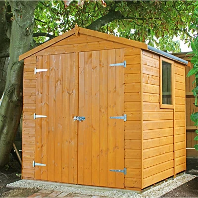 Image of 6&#039; x Shire Arran Double Door Wooden Garden Shed (1.97m 1.83m)