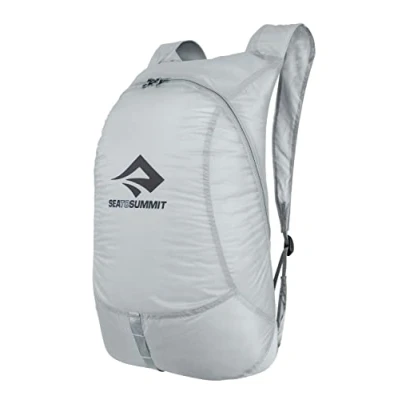 Image of Sea to Summit Ultra Sil Day Pack 20L Water Resistant Lightweight Backpack 30D Cordura Fabric Egg Sized Stuff Sack 2 Way Zip For Travel Spicy Orange 72g
