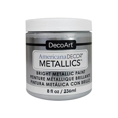 Image of DecoArt Americana Décor Metallic Jar of Paint, Acrylic, Sterling Silver, 236 ml (Pack 1)