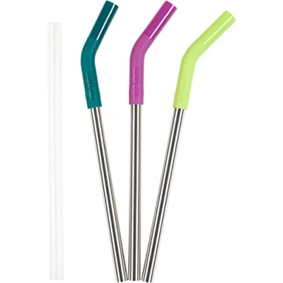 Image of Klean Kanteen Multicoloured Straws 3 Pack, Adults Unisex, 226mm H x 9.8mm W