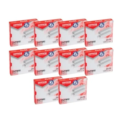 Image of Office Products 18072349 19 Staples 23/13 Silver / 10,000 Pieces (10 x 1000 Pieces) Standard Hand Staples/Staples/Paper Clips/Galvanised