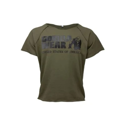 Image of GORILLA WEAR Classic Workout Top Dark Green