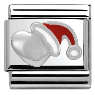 Image of Nomination SilverShine Santa Heart Charm Silver