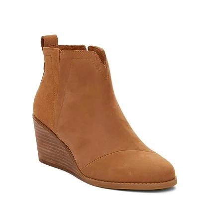 Image of TOMS Women&#039;s Clare Ankle Boot, Tan Leather/Suede, 9 UK