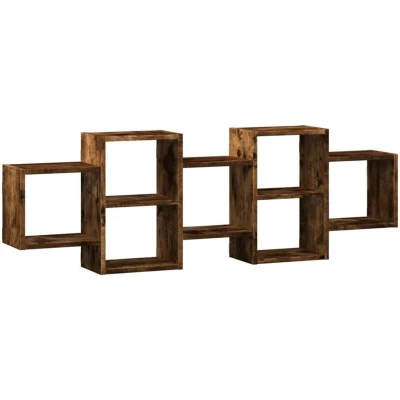 Image of vidaXL Wall Shelf Smoked Oak 129x18x42 cm Engineered Wood