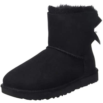 Image of UGG Women&#039;s Mini Bailey Bow II Classic Boot, Black, 5 UK