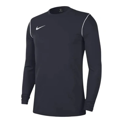 Image of Nike FJ3004 451 M NK DF PARK20 Crew TOP R Sweatshirt Men&#039;s Obsidian/White/White Size 2XL
