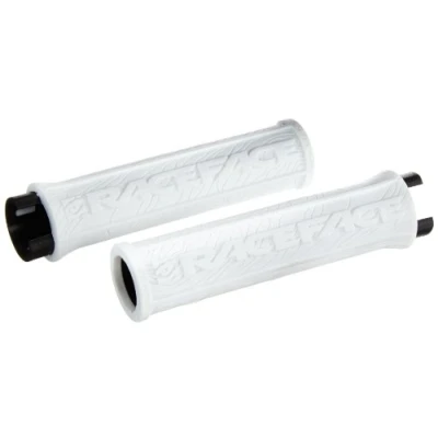 Image of RaceFace RF AC990063 Half Nelson Grips with Lock White