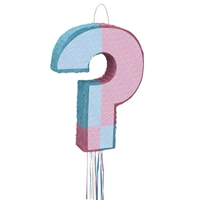 Image of Unique Party 66193 Gender Reveal Baby Shower Pinata, Pull String