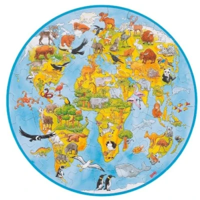 Image of Goki 57711 Animals XXL Puzzle World