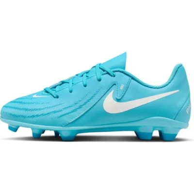 Image of Nike Performance JR Phantom GX II CLUB FG/MG Unisex Moulded stud football boots for kids, Size: 5, Blue fury/white High quality imitation leather
