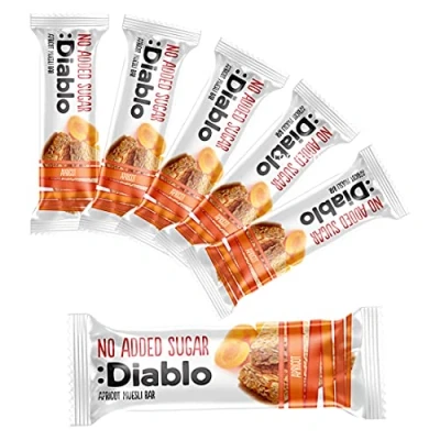 Image of Diablo Apricot Muesli Bar No Added Sugar Sweetened with Maltitol Breakfast Bars Diabetic Friendly 30g (Pack Of 6)