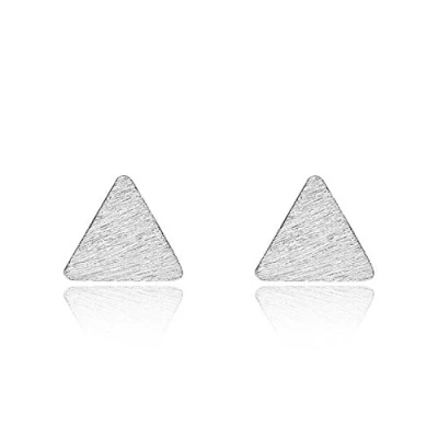 Image of Iszie 925 Sterling Silver Triangle Stud Earrings For Girls Women
