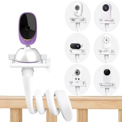 Image of Derebir Baby Camera Mount Stand Compatible with BT/GHB/HelloBaby Monitor, Monitor Holder,Baby Shelf for Crib Nursery Most Monitors