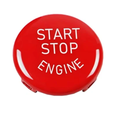 Image of Yumzeco Sports Red Start Stop Button Compatible with BMW (1 3 5 6 X1 X3 X5 X6 Series,E81 E90 E91 E60 E63 E84 E83 E70 E71), Engine Switch Power Ignition Replacement