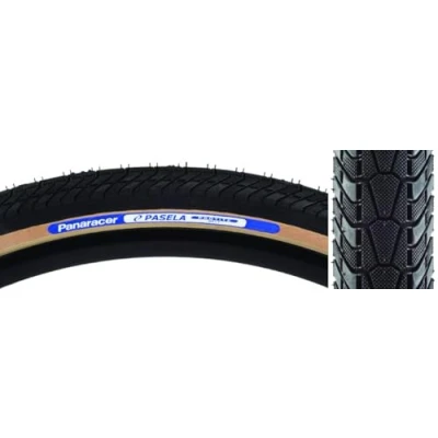 Image of Panaracer Pasela Protite Wired Urban Tyre: Black/Amber 700x38c
