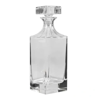 Image of Large Gin Decanter 1L Glass Spirits Carafe Jug