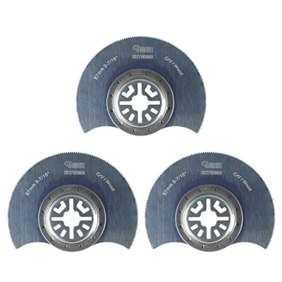 Image of 3 x 87mm SabreCut PR90F_3 Wood Blades Compatible with Bosch Fein (Non StarLock) Makita Milwaukee AEG Batavia Einhell Ergotools Hitachi Parkside Ryobi Worx Workzone Multitool Multi Tool Accessories