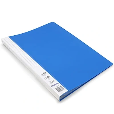 Image of Waytex 931333B Document Protector A4 80 Sheets Premium Opaque Polypropylene Identifiable 40 Transparent Pockets Blue