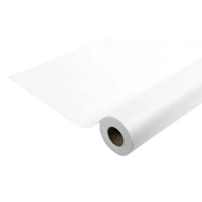Image of Disposable spun bound nonwoven tablecloth Roll 6 M long X 1.20 wide Tear proof, water repellent and wipe able material white
