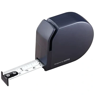 Image of HOTO 10Ft/3m Tape Measure, Retractable Measuring Tape, Self Locking, Shock Absorbent Base, Ideal for Construction/Woodworking