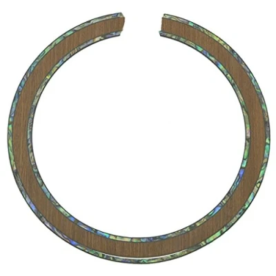 Image of KAISH High Qaulity 110130.8mm Acoustic Guitar Soundhole Sapelli Rosette Two Rings Abalone Inlay