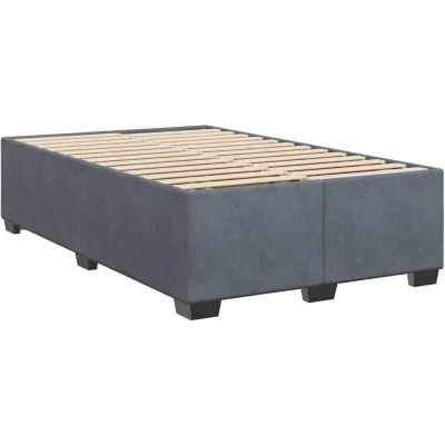 Image of vidaXL Bed Frame without Mattress Dark Grey Double Velvet