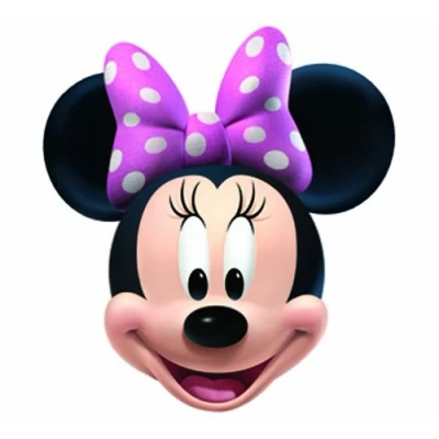 Image of Star Cutouts Printed Card Mask of Minnie Mouse