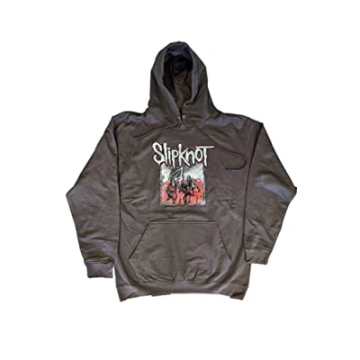 Image of Slipknot Hoodie Self Titled Band Logo Official Unisex Grey Pullover L