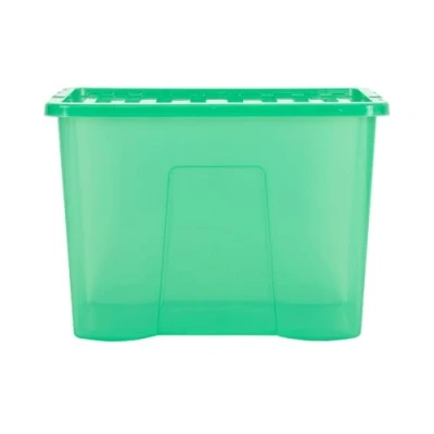 Image of Wham Crystal 80L Box &amp; Lid (Pack 2, Leprechaun Green)