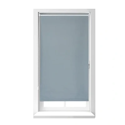 Image of Relaxdays Blackout Blind, Thermal Roller Curtain, No Drill, Attach with Clamps, 90x220cm Length, 86cm Width, PVC, Grey, 220 x 90 6.5