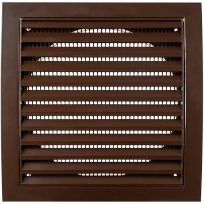 Image of Vent Systems Ø150 mm / 6&quot; Inch Brown Air Plastic Cover Louvered Outdoor Opening Flap Built in Pest Guard Screen HVAC for Home Improvement