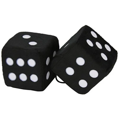 Image of Sumex JUMBO20 Big Furry Dice, Black, 9 x cm