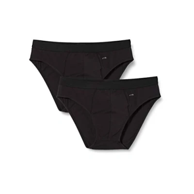 Image of Lovable LVB Men&#039;s Multipack Lp Underwear, Nero + Nero, 6 (Pack of 2)