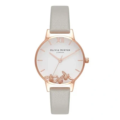 Image of Olivia Burton Analogue Quartz Watch for Women with Grey Leather Strap OB16CH03