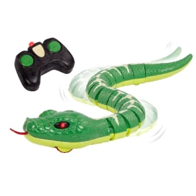 Image of Terra By Battat AN2852Z Emerald Tree Boa Infrared Remote Control Snake with Light Up Eyes Electronic Animal Toys and Playsets for Kids Aged 6 Up, Green