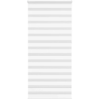 Image of vidaXL Zebra Blind White 110x230 cm Fabric Width 105.9 Polyester