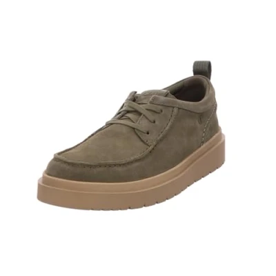 Image of Clarks Men&#039;s Polden Moc Derby, Olive Suede, 10 UK