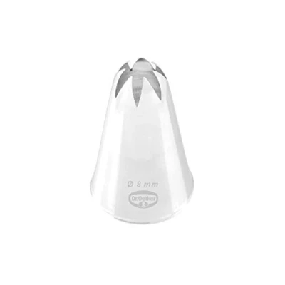 Image of Dr. Oetker Star Nozzle Closed 8 mm Stainless Steel, Silver, 5 x 3 cm