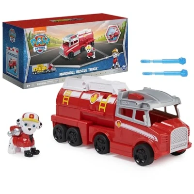 Image of Paw Patrol, Big Truck Pups, Marshall Transforming Toy with Collectible Action Figure, Toys for Kids Ages 3+