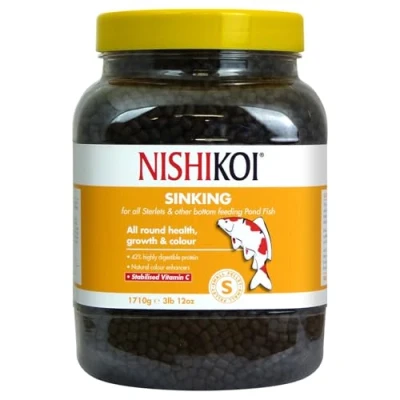 Image of Nishikoi Sinking Food for Bottom Feeding Pond Fish Small Pellets 1710g