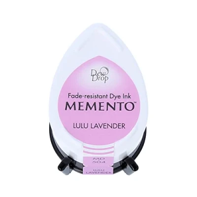 Image of Tsukineko Memento Dew Drop Ink Pads for Stamping Purple, Lulu Lavender Small Translucent Waterproof, Archival Embossing